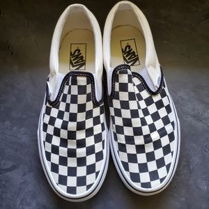 Vans checkered slip on skate shoe size 9